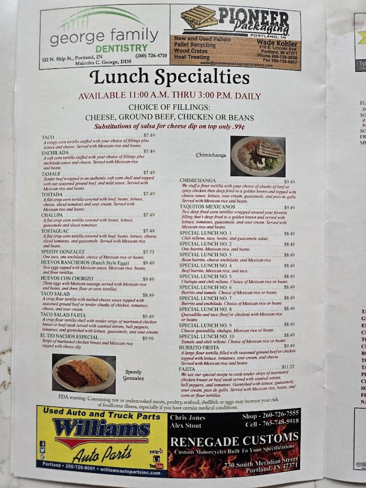 El Camino Real Restaurant Menu image 3